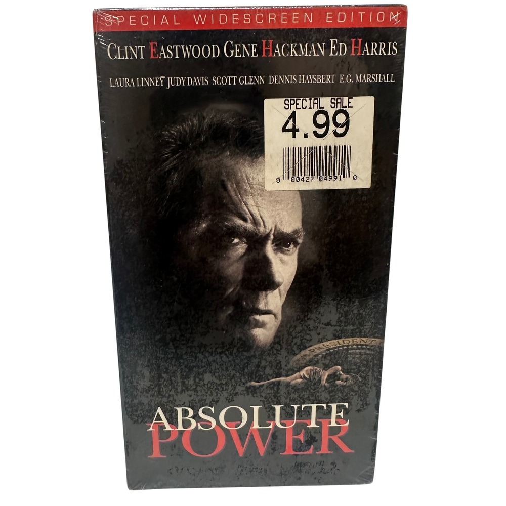 Warner Home Video Absolute Power VHS Widescreen Edition Sealed